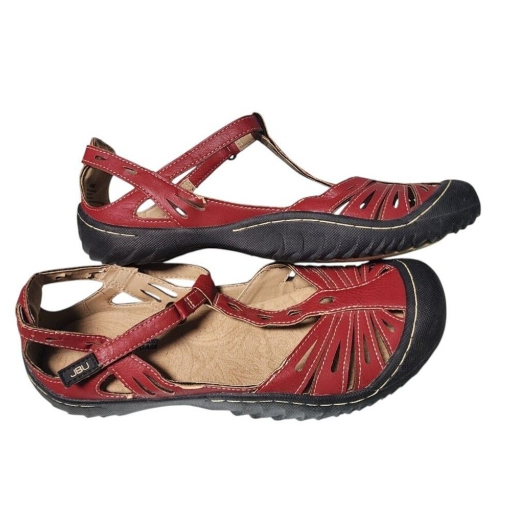 JBU by Jambu Melon Comfort Shoes Vegan Red Leather NEW Size 9 Mary Jane